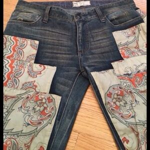 Free People Patched Jeans, Rare, sz 27